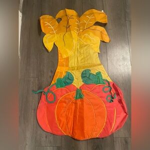 Vintage Fall Pumpkin Autumn Flag Banner 43”x 27”